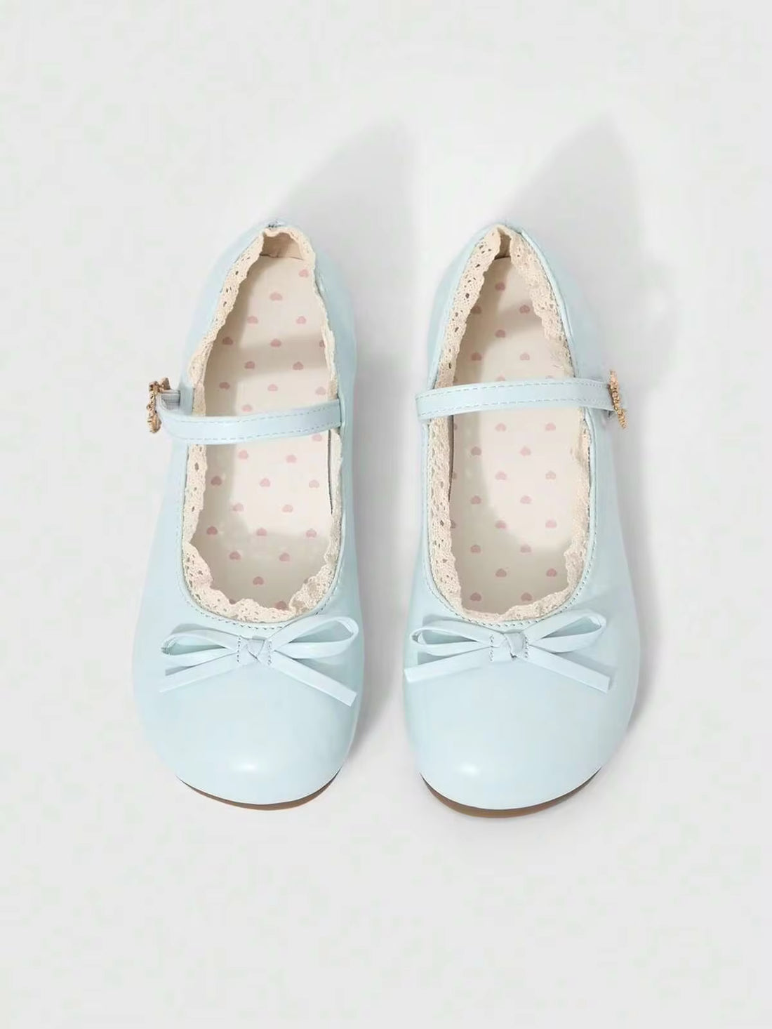 ROMWE Kawaii Women's Fashionable Sweet Lace Trim Bow Decor Flats Valentine's Day Y2K 2000s Style