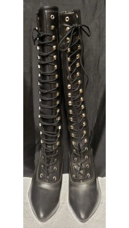 4" Tau -- Women's Knee Length Dress Boot -- Black