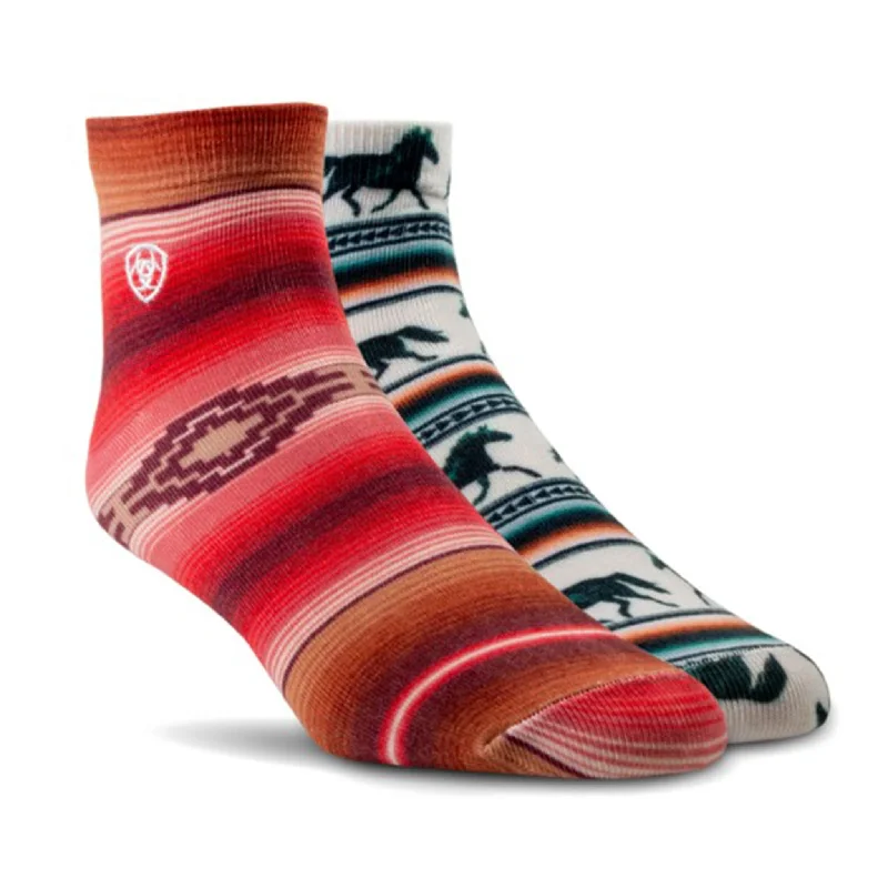 Ariat 2 Pack Serape/Horse Socks