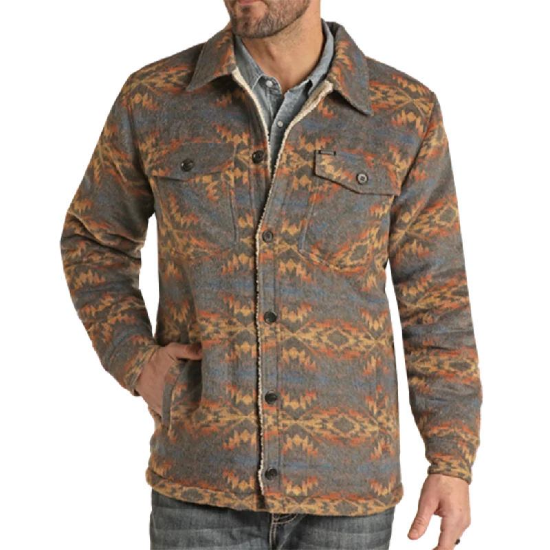 Rock & Roll Denim Men's Aztec Shirt Jacket