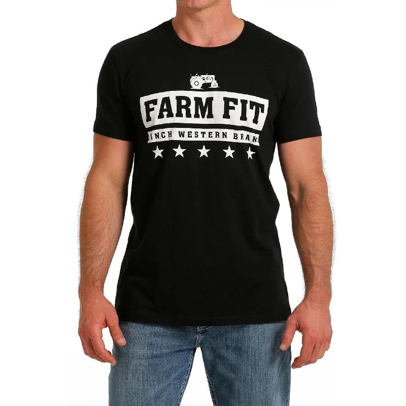 Cinch Men's Black Farm Fit Tee