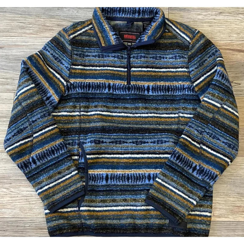 Rock & Roll Men's Blue Aztec Pullover