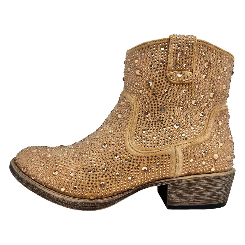 Very G Women's Blush Sparkle Bootie