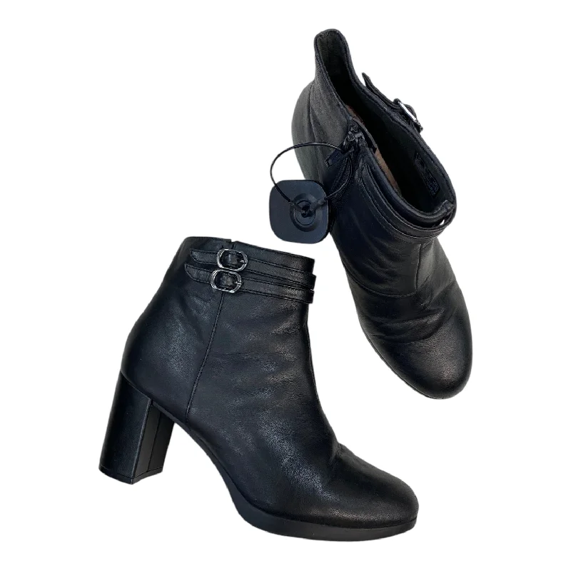 Boots Ankle Heels By Clarks In Black, Size: 6