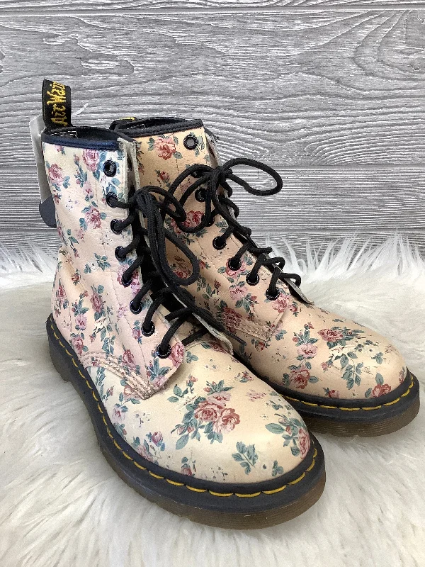 Boots Combat By Dr Martens In Floral Print, Size: 7