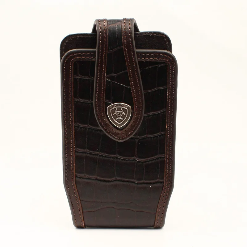 Ariat Brown Croc Print Cell Case