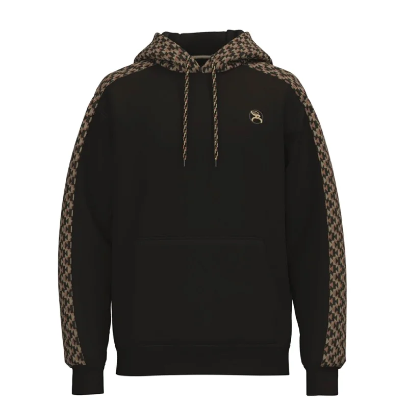 Hooey Men's Brown Aztec Grid Arms Hoodie