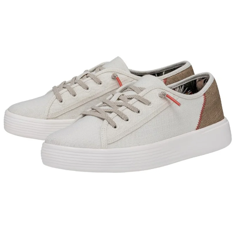 Hey Dude Women's Cody Craft Linen White Shoes