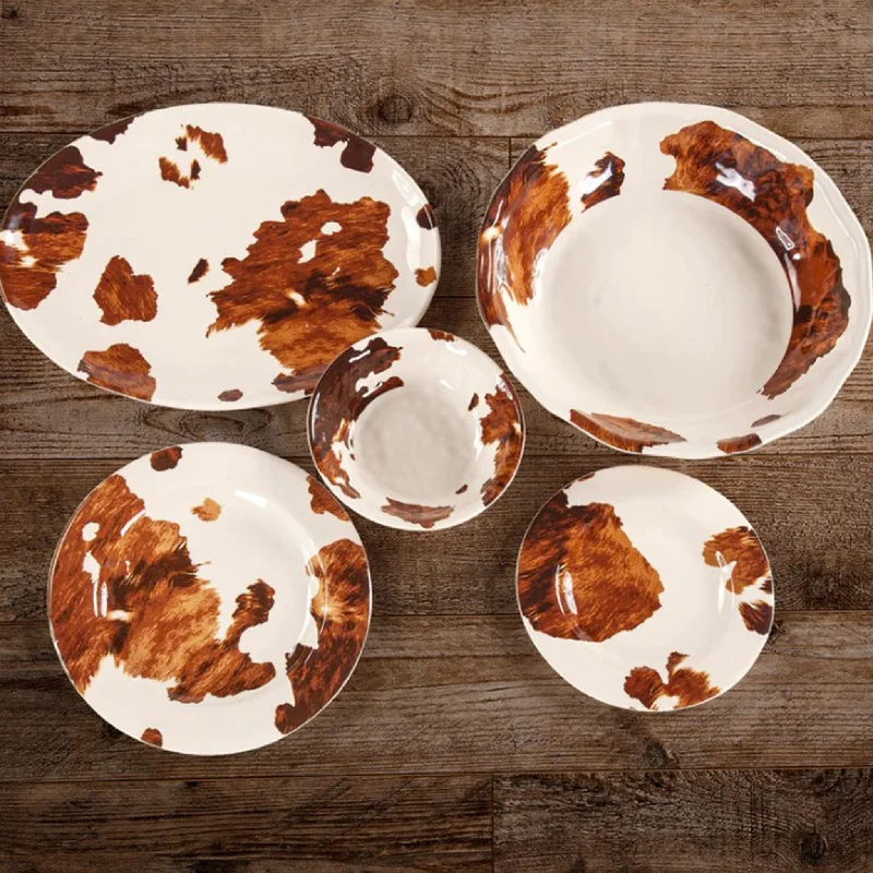 Cowhide Melamine Dish Set