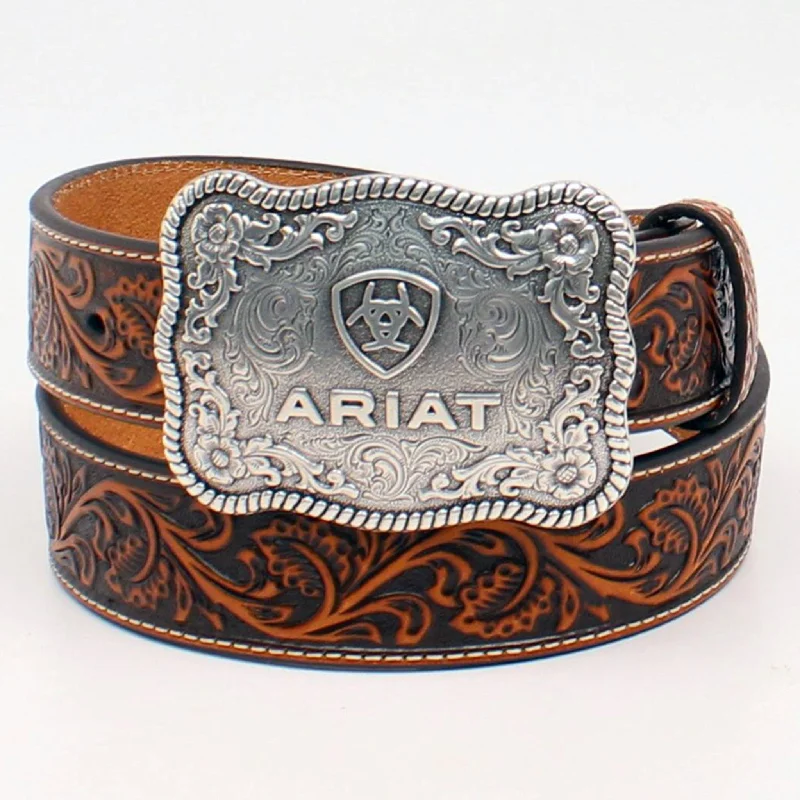 Ariat Men's Embossed Floral Belt