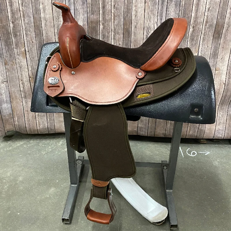 Fabtron Cordura Trail Saddle with black seat and round skirt, 15 Inch Seat