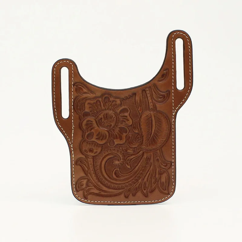 Nocona Floral Tooled Phone Holster