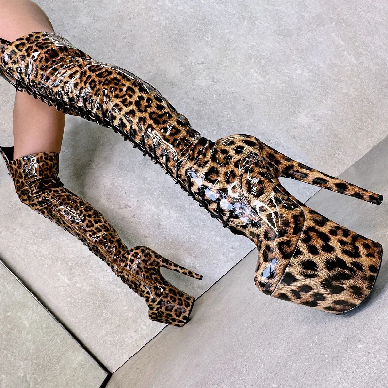 Leopard Thigh High - 8 INCH