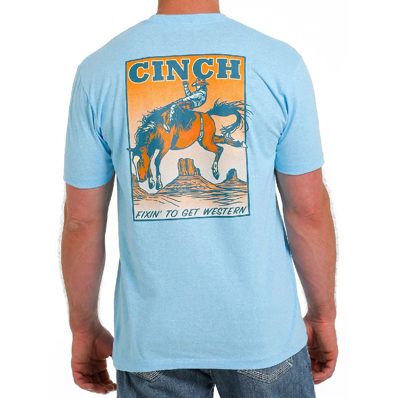 Cinch Men's Light Blue Bronc Tee