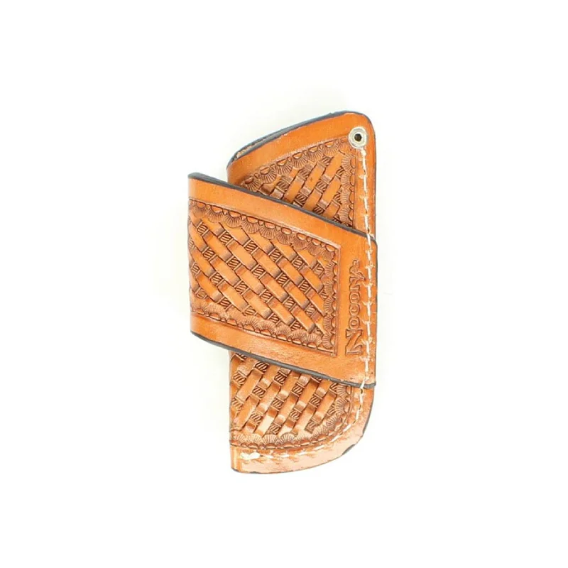 Nocona Horizontal Natural Basket Weave Knife Sheath