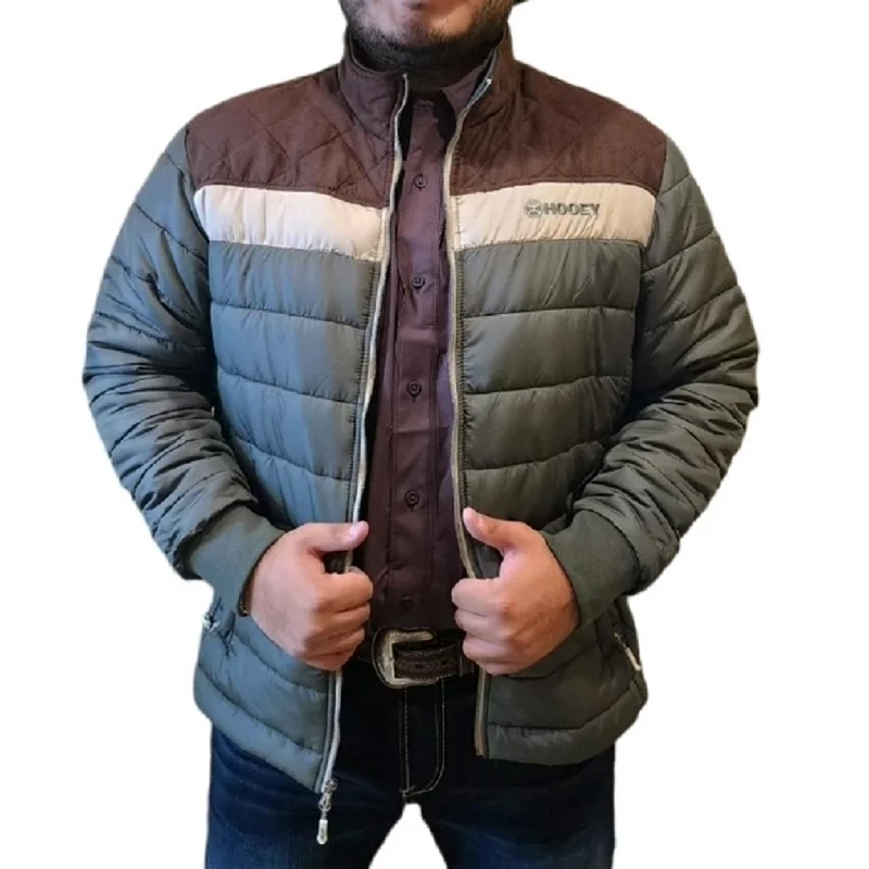 Hooey Men's Olive W/Tan Yoke Puffer Jacket