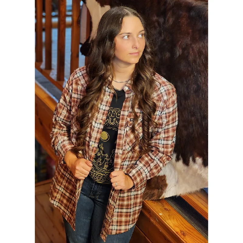 Wrangler Women's Flannel Snap Plaid Shirt