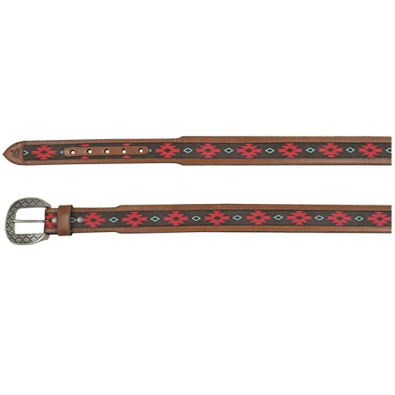 Red Dirt Men's Red Southwestern Belt