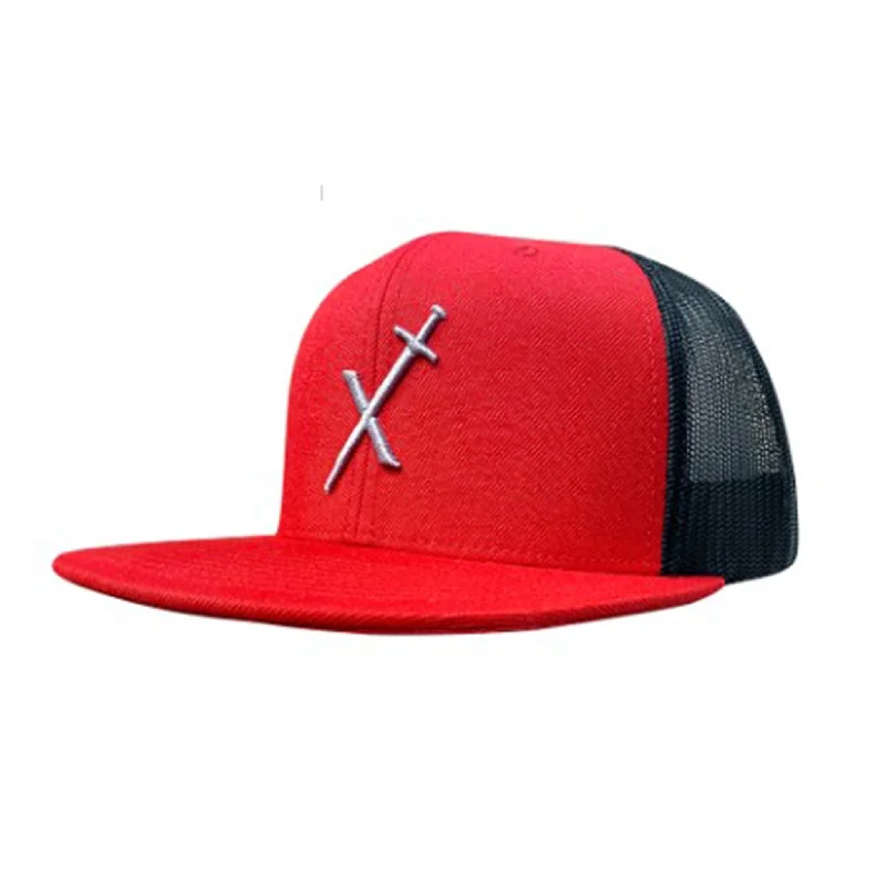 Fast Back Red & Black Mesh Cap