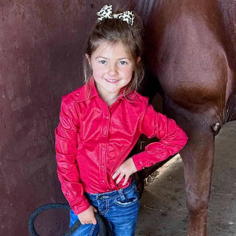 Ranch Dress'n Girl's Red Shiny Shirt