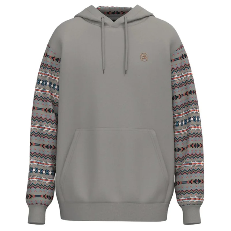 Hooey Men's Roughy Summit Grey Aztec Hoodie