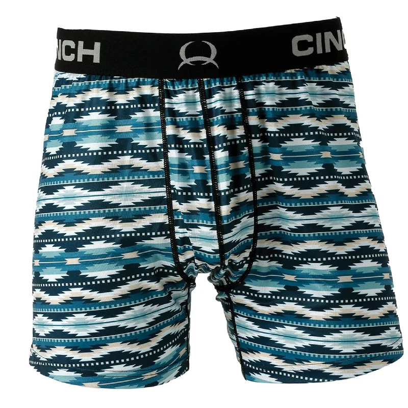 Cinch Men's Teal Aztec Loose Fit Boxers