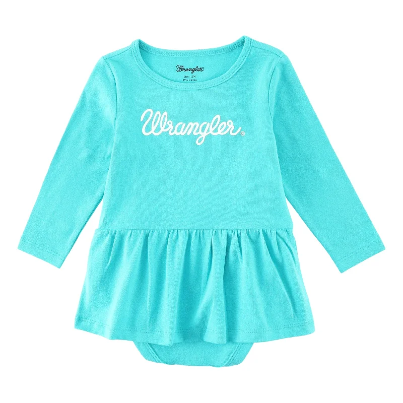 Wrangler Infant/Toddler Teal Long Sleeve Onesie With Skirt