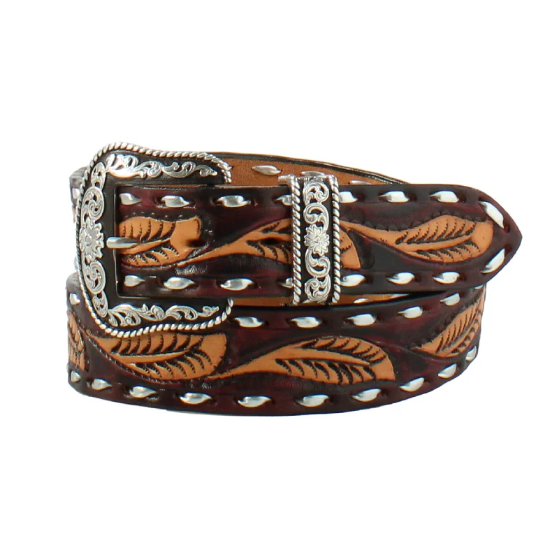 Angel Ranch Women's Tooled Leaf Belt