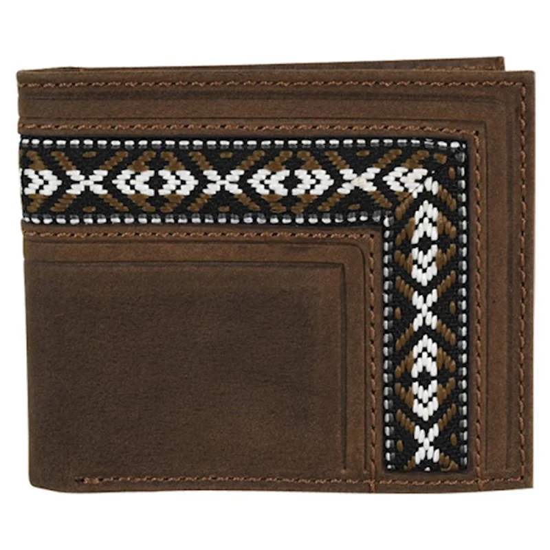 Justin Men's Bifold Aztec Trim Wallet