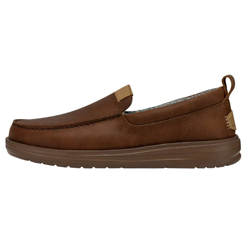 Hey Dude Wally Grip Moc Leather Brown